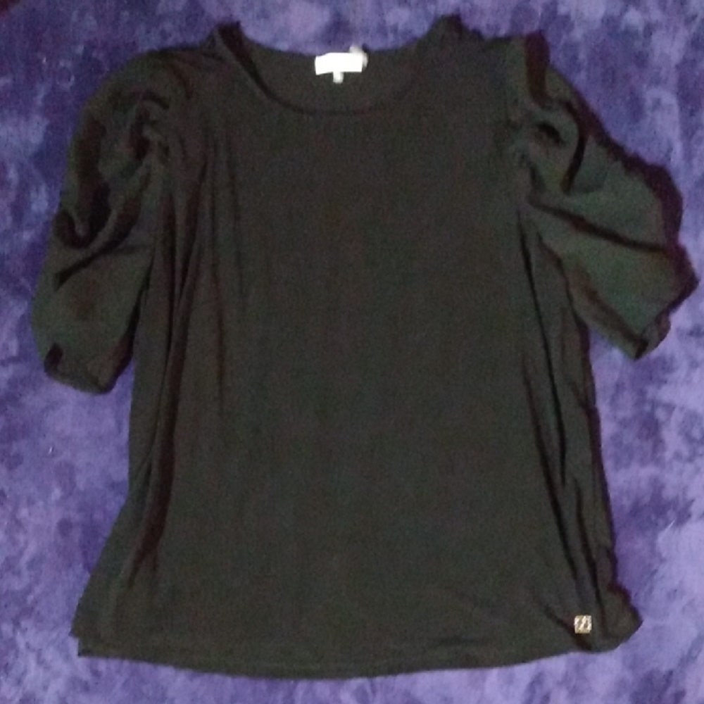 Calvin Klein Black Puff Sleeve Blouse